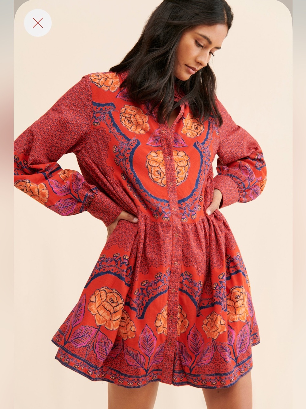 Free People Smell the Roses Mini Dress.